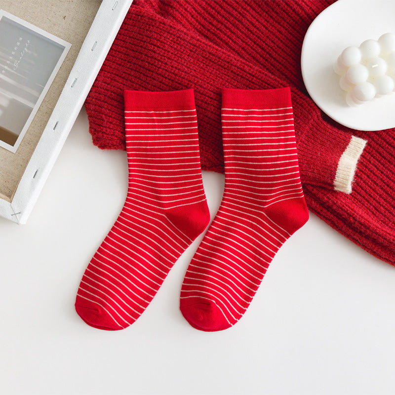 Radiant Reds Festive Socks
