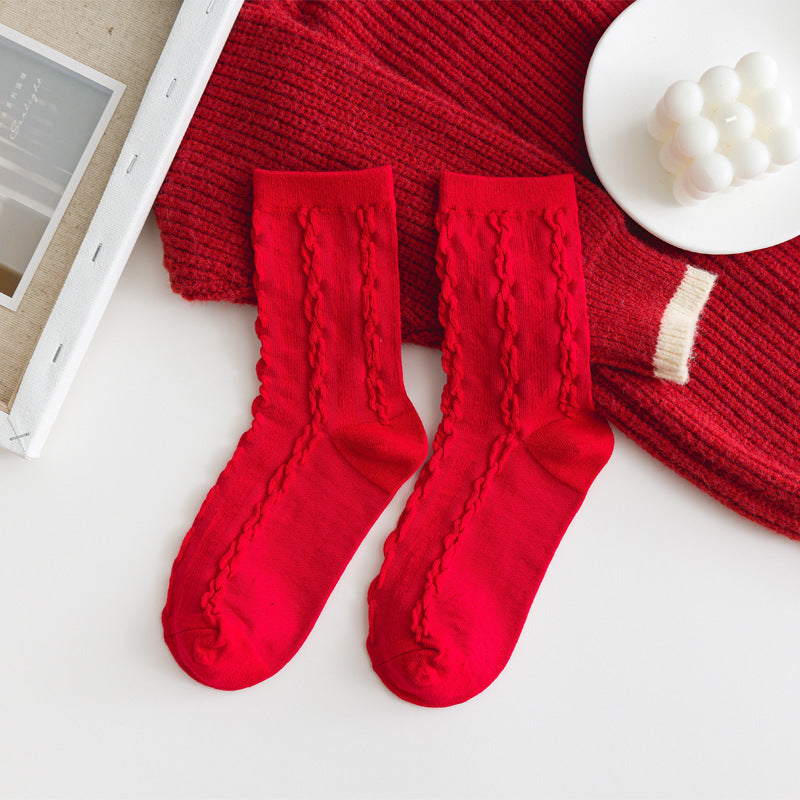 Radiant Reds Festive Socks