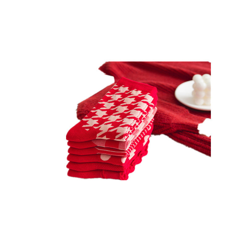 Radiant Reds Festive Socks