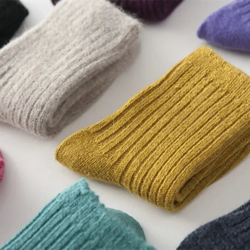 Socks in wool close look front picture