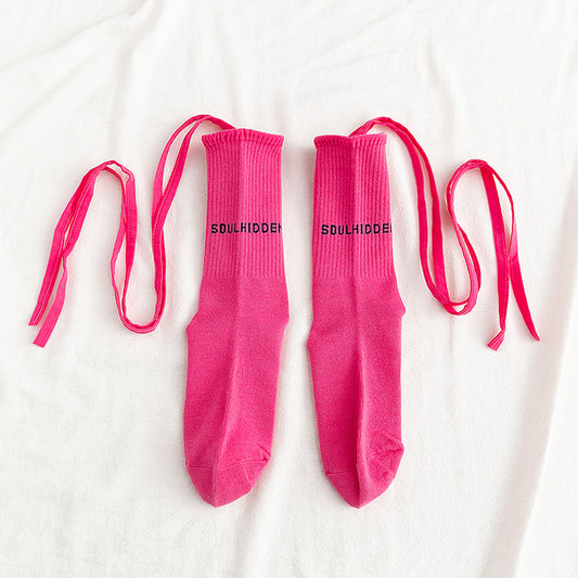 SoulhiddenCrewsocks with tide pink