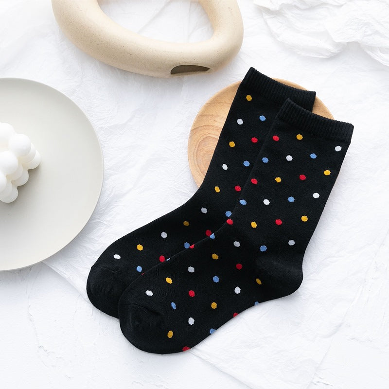 Spectrum Sprinkle Crew Socks in black