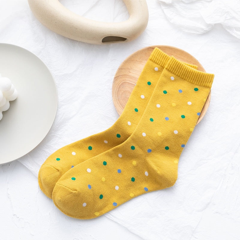 Spectrum Sprinkle Crew Socks in Yellow
