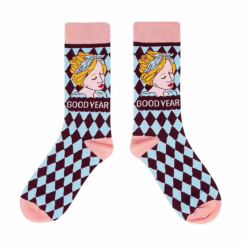 WhimsyWalk Artistic Socks Lady Linda