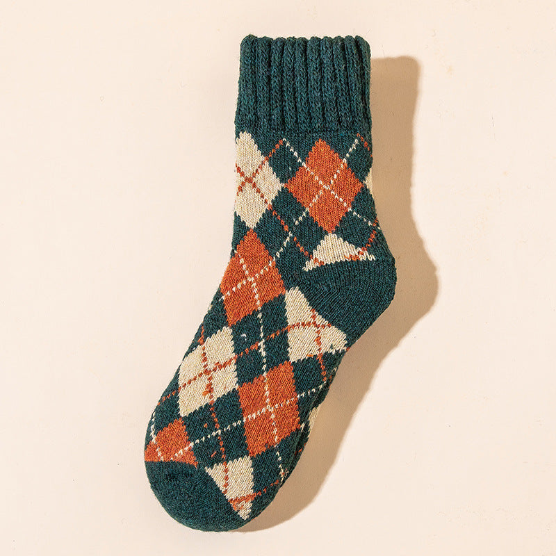YuletideWarmth Socks DarkGreen Pront Picture
