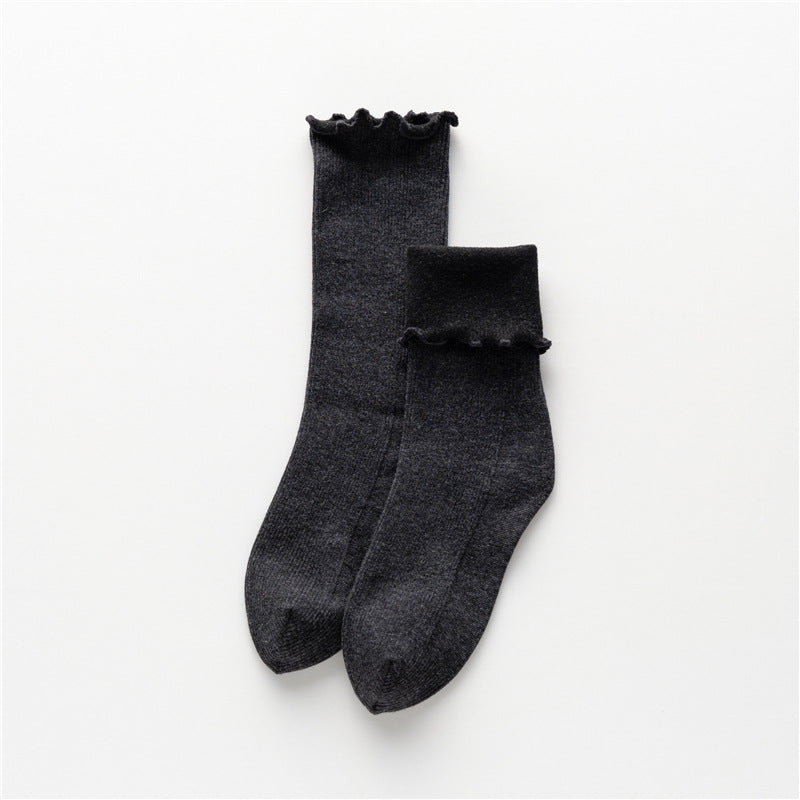 Chic Scalloped Edge Socks
