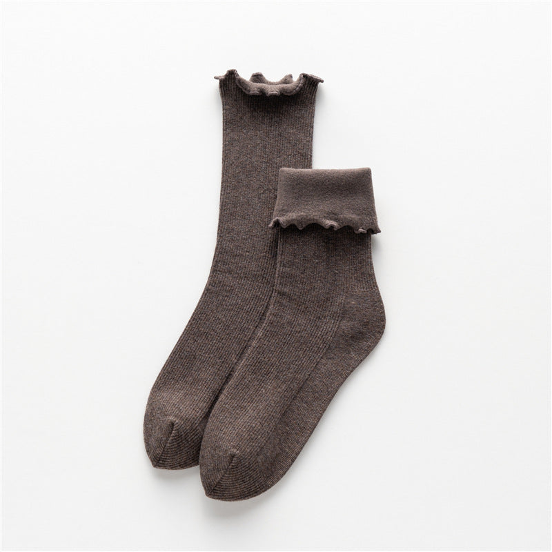 Chic Scalloped Edge Socks