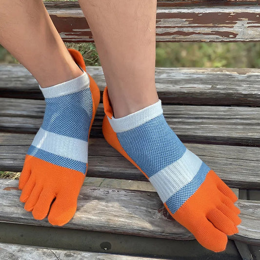 Toes socks orange