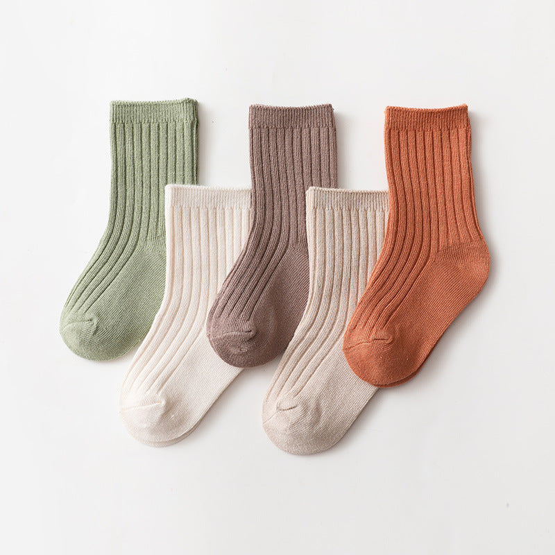 Soft baby calf socks in 5 pairs front picture