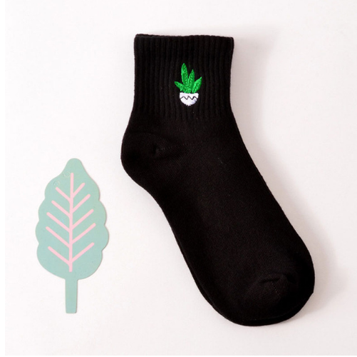 Pop Icon sock in black quarter socks