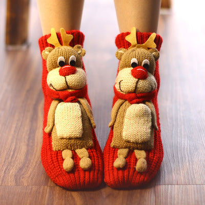 Christmas Knitted Slipper Socks